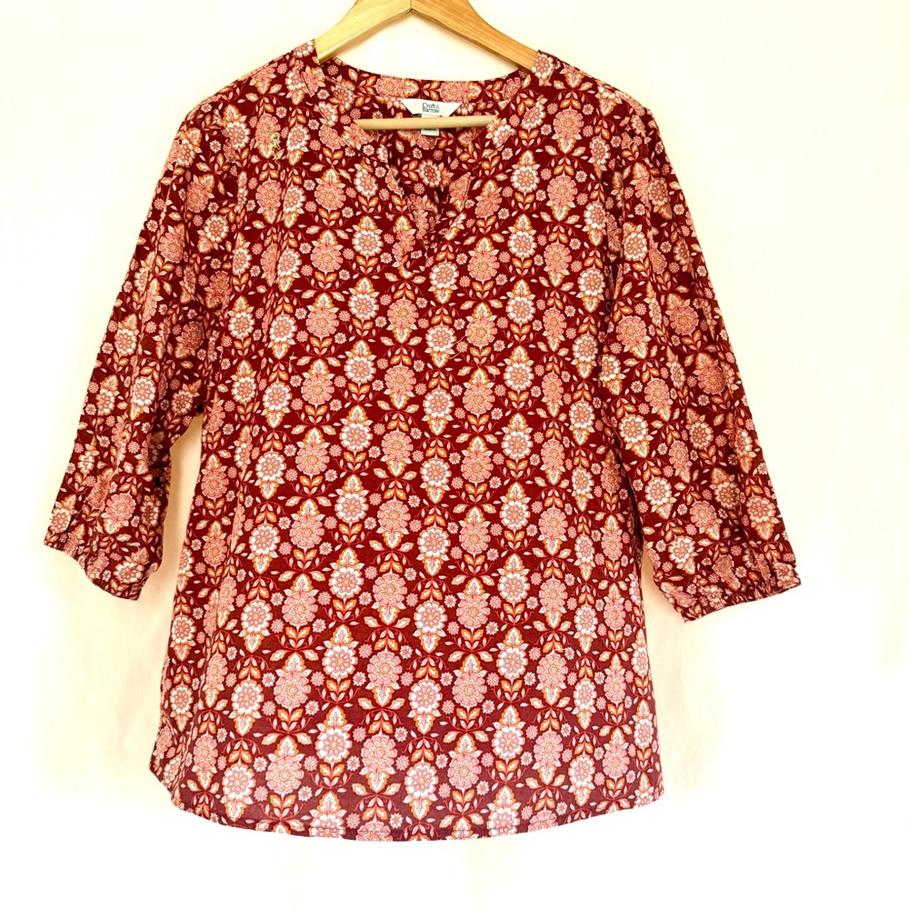 Croft & Barrow Splitneck Top